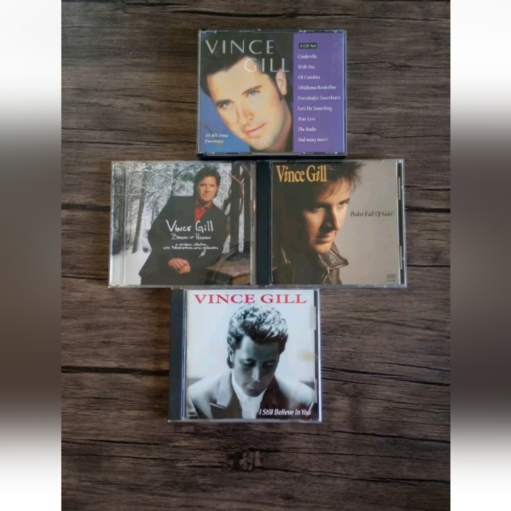 Vince Gill 4-CD Lot Album Collection Breath Of Heaven,Pocket Full Of Gol…